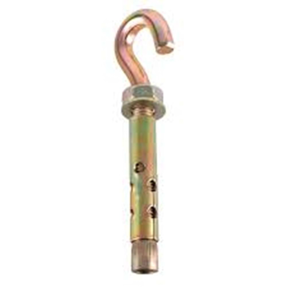 ÇELİK DÜBEL GÖMLEKLİ AÇIK KANCALI 6 x 90 mm