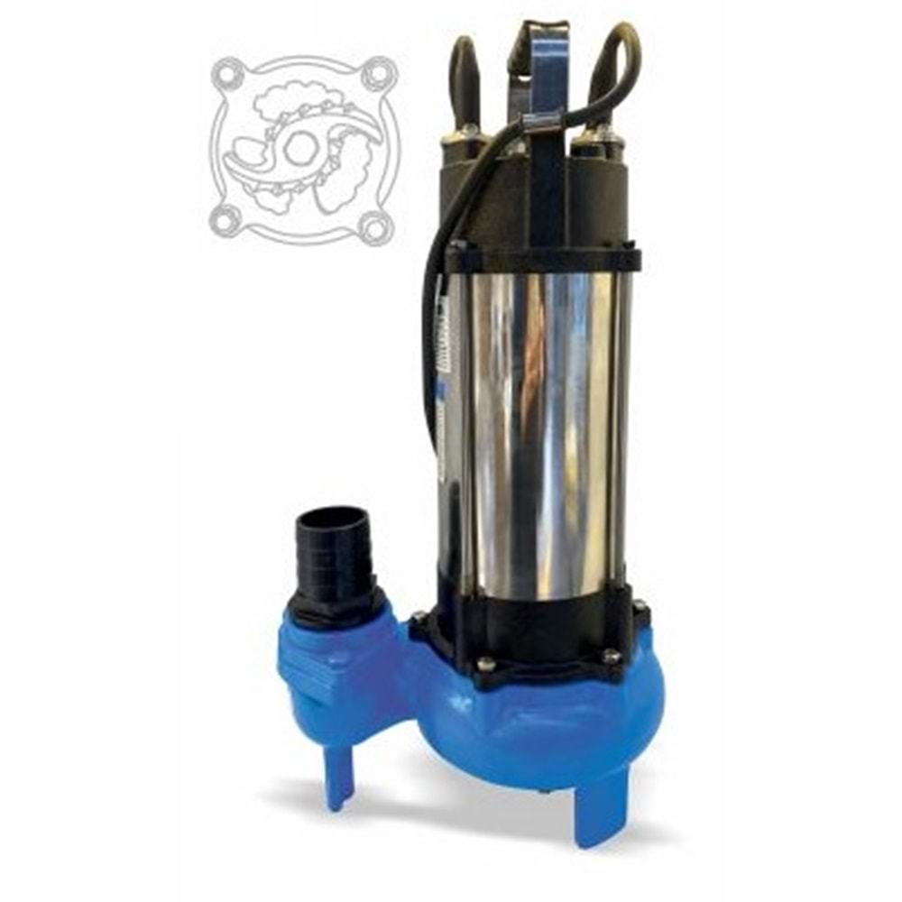 DALGIÇ POMPA FOSEPTİK BIÇAKLI 1100 W