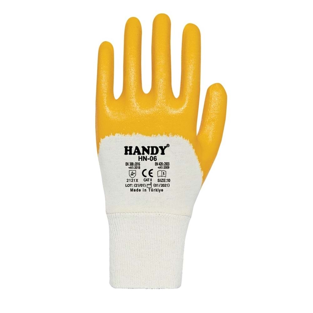 HANDY NİTRİL ELDİVEN SARI 06