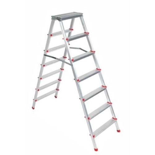 ALÜMİNYUM ÇİFT ÇIKIŞLI MERDİVEN 7 BASAMAKLI