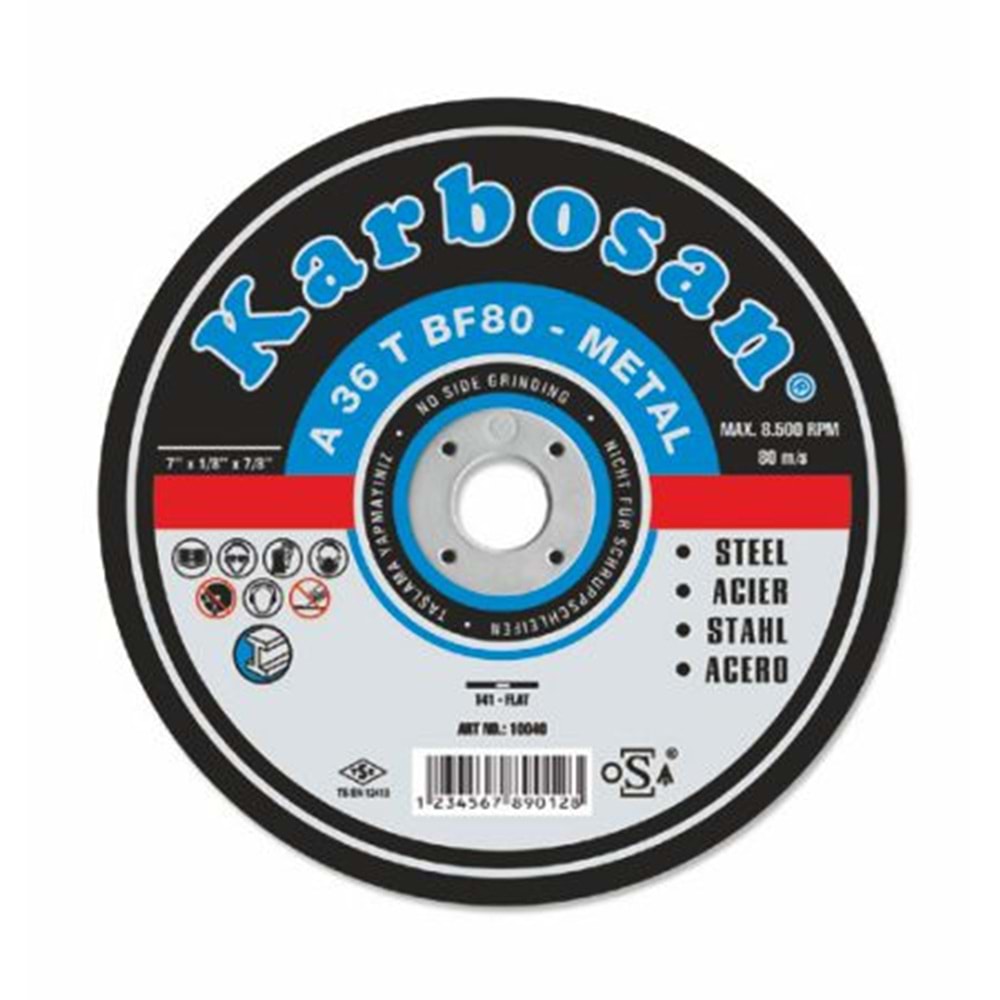 KARBOSAN METAL KESİCİ DÜZ 230x3.0