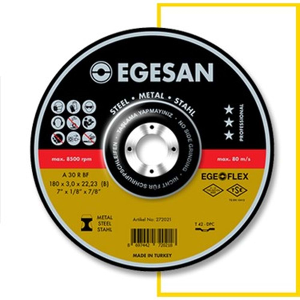 EGESAN METAL KESİCİ DÜZ 180x3.0