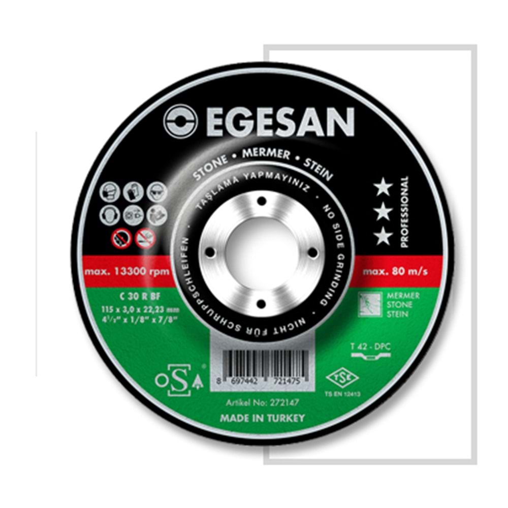 EGE MERMER KESİCİ BOMBELİ 115x2,5