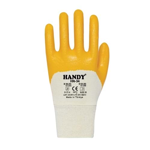 HANDY NİTRİL ELDİVEN SARI 34
